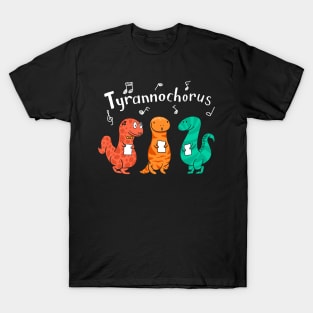 Tyrannochorus Dino Choir Funny Music T-Shirt